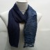 Cotton Half Net Stole- Navy Blue